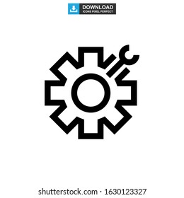 setting icon or logo isolated sign symbol vector illustration - high quality black style vector icons
