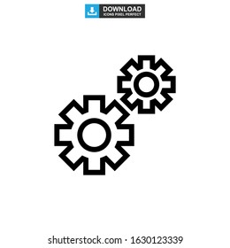 setting icon or logo isolated sign symbol vector illustration - high quality black style vector icons
