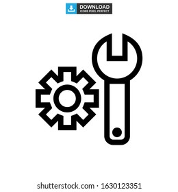 setting icon or logo isolated sign symbol vector illustration - high quality black style vector icons
