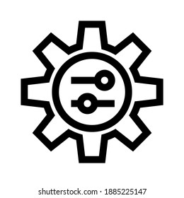 setting icon or logo isolated sign symbol vector illustration - high quality black style vector icons
