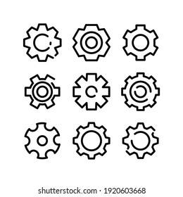 Einstellsymbol oder Logo einzeln auf Zeichen, Vektorgrafik - Sammlung von hochwertigen Vektorsymbol in schwarzem Stil
