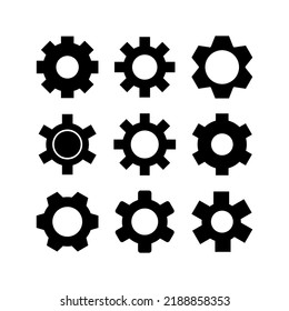 icono de configuración o logotipo símbolo de signo aislado ilustración vectorial - Colección de iconos vectoriales de estilo negro de alta calidad
