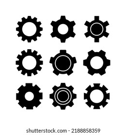 Einstellsymbol oder Logo einzeln auf Zeichen, Vektorgrafik - Sammlung von hochwertigen Vektorsymbol in schwarzem Stil
