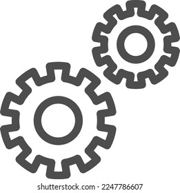 Einstellsymbol. Moderne Ikone im flachen Stil. Vektorgrafik mit Geschäftsthema. Detailliertes Kontursymbol