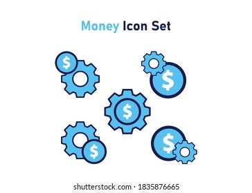 para abrir el Navegador. con el símbolo del dinero. Concepto de ajuste financiero. Ilustración vectorial, concepto de icono vector.
