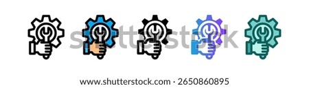 Setting Icon Multiple Vector Illustration
