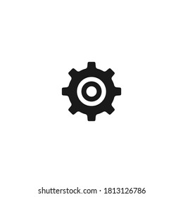 Setting icon o letter vector, Tools, Cog, Gear Sign Isolated on white background. Help options account concept. Trendy Flat style for graphic design, logo, Web site, social media, UI, mobile app