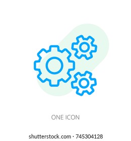 Setting icon on white background. Vector illustration.