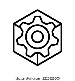 Icono de configuración. para abrir el Navegador. Concepto de cuenta de opciones de ayuda. ilustración vectorial