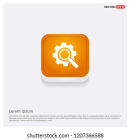 Setting icon Orange Abstract Web Button - Free vector icon