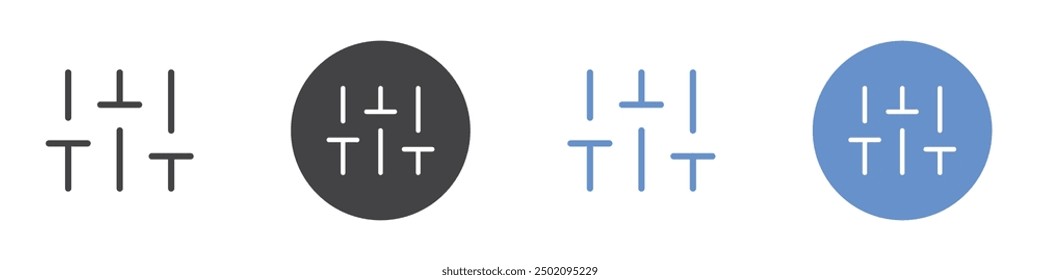 Setting icon outline line icon set sign for web app