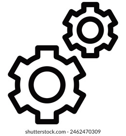 setting icon with outline style