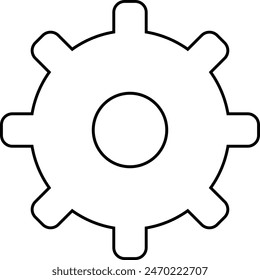 Setting icon outline thin for personal and commercial use 
