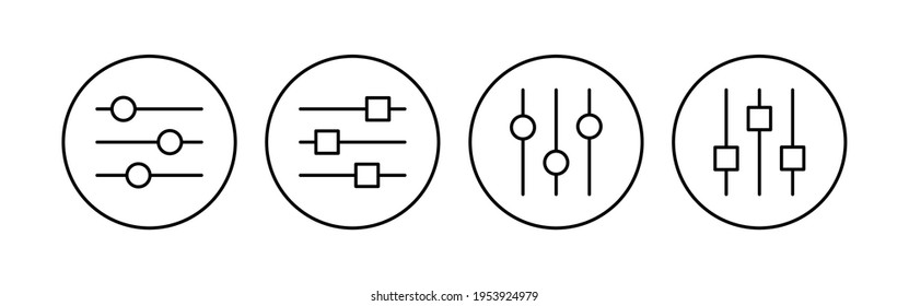 Setting Icon set. Cog Settings Icon Symbol