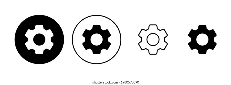 Estableciendo conjunto de iconos. Símbolo de icono de configuración de código