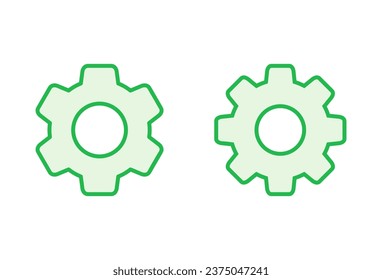 Einstellung des Symbolsatzes. Symbol für Cog-Einstellungen