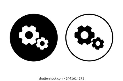 setting Icon set. Cog settings Icon Symbol