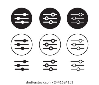 configurando Conjunto de iconos. Icono Símbolo, símbolo y símbolo del menú web, ilustración vectorial