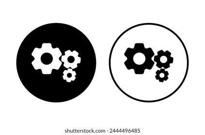 setting Icon set. Cog settings Icon Symbol