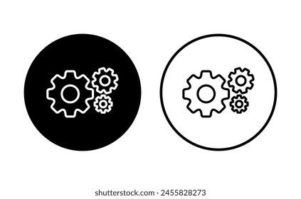 setting Icon set. Cog settings Icon Symbol