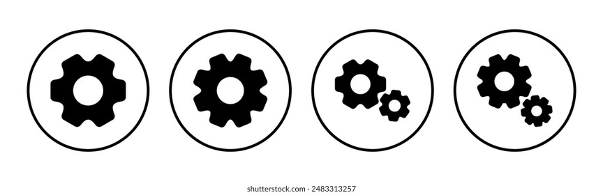 setting Icon set. Cog settings Icon Symbol