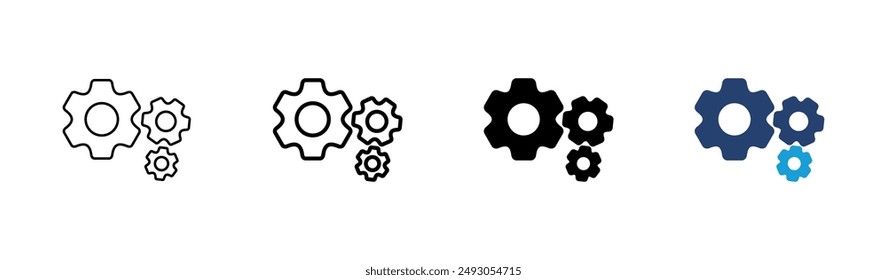 setting Icon set. Cog settings Icon Symbol