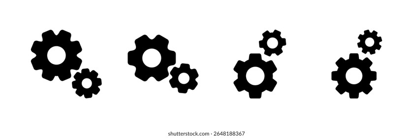 setting Icon set. Cog settings Icon Symbol