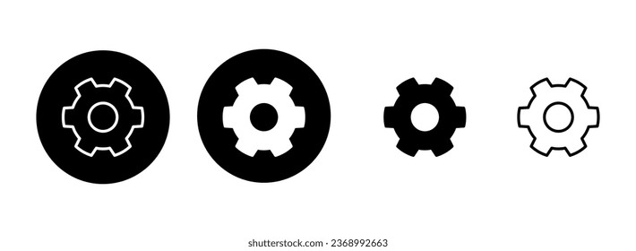 setting Icon set illustration. Cog settings sign and symbol. Gear Sign