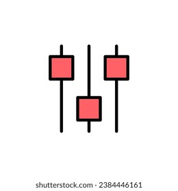 establecer la ilustración de conjunto de iconos. Símbolo y signo de configuración de código. Signo de engranaje