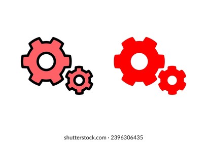 setting Icon set illustration. Cog settings sign and symbol. Gear Sign