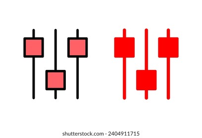 Einstellung Icon Set Illustration. Zeichen und Symbol für die Cog-Einstellungen. Zahnradzeichen