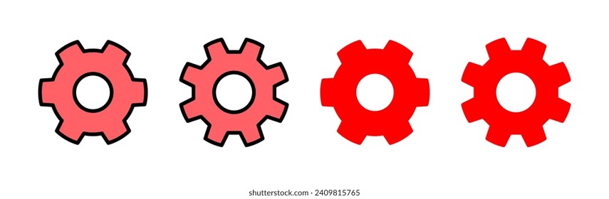 setting Icon set illustration. Cog settings sign and symbol. Gear Sign