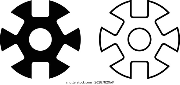 Setting icon set. Tools, cog, gear sign vector collection isolated on transparent background. Engineering horizontal technology and business symbol for web and app.