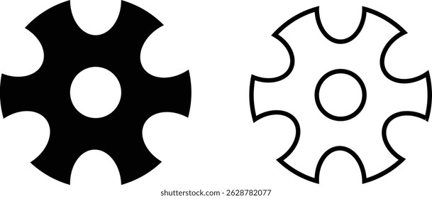 Setting icon set. Tools, cog, gear sign vector collection isolated on transparent background. Engineering horizontal technology and business symbol for web and app.