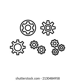 Setting Icon Set Vector Symbol Design Illustration