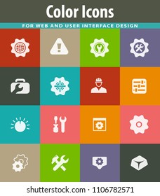 Setting icon set for web sites and user interface