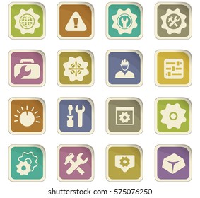 Setting icon set for web sites and user interface