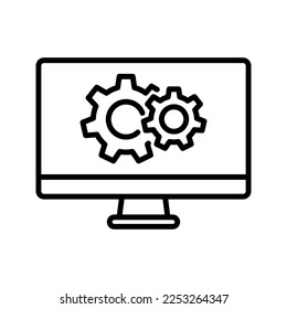 Icono de configuración. inicio de sesión para concepto móvil y diseño web. ilustración vectorial