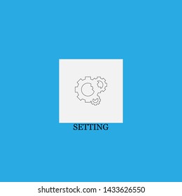 setting icon sign signifier vector