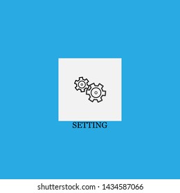 setting icon sign signifier vector