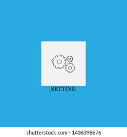 setting icon sign signifier vector
