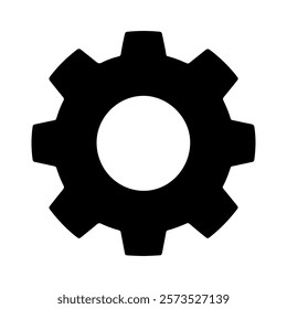 Setting icon silhouette vector icon sign symbol illustration design.
