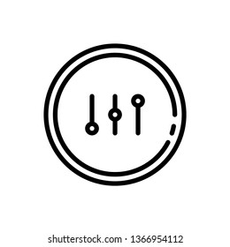 setting icon simple with border