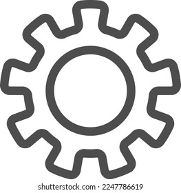 Einstellsymbol. Einfaches Zeilensymbol im flachen Stil. Vektorgrafik mit dem Thema nachhaltige Technologie. Detailliertes Kontursymbol