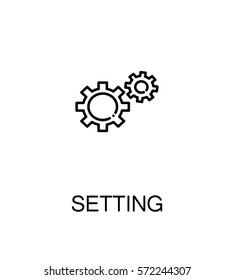 Setting icon. Single high quality outline symbol for web design or mobile app. Thin line sign for design logo. Black outline pictogram on white background