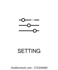 Setting icon. Single high quality outline symbol for web design or mobile app. Thin line sign for design logo. Black outline pictogram on white background