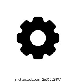 Setting icon symbol for apps and websites. Cog sign and symbol. Gear Sign