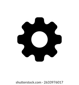 Setting icon symbol for apps and websites. Cog sign and symbol. Gear Sign
