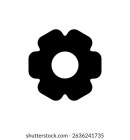 Setting icon symbol for apps and websites. Cog sign and symbol. Gear Sign