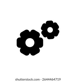 Setting icon symbol for apps and websites. Cog sign and symbol. Gear Sign